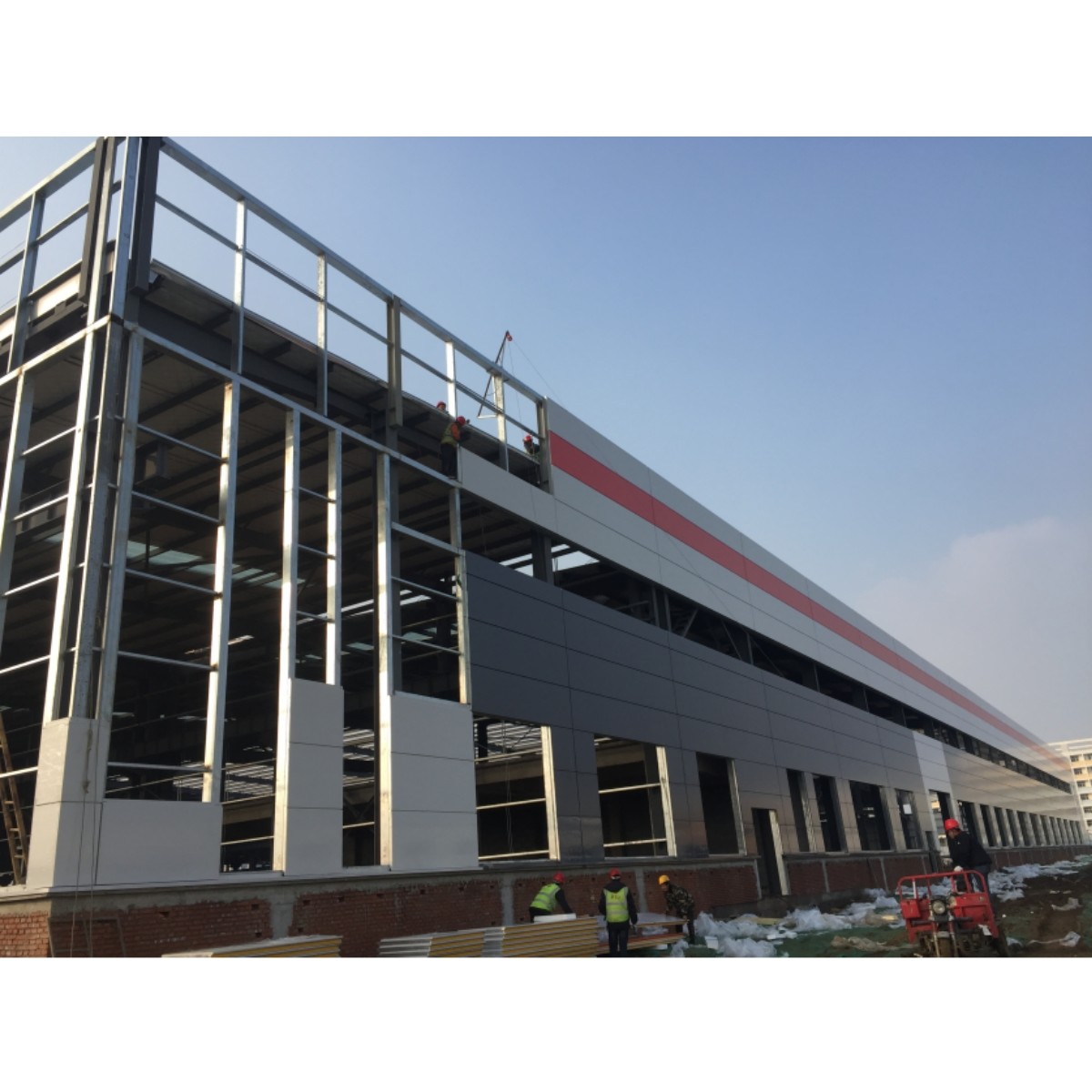 Insulated Sandwich Panel Metal Frame Structural Prefab Buildings