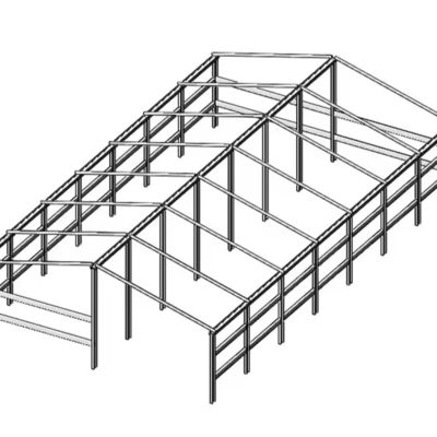 Excellent Wind Resistance Performance Light Steel Structure Workshop Warehouse High Strength Portal Frame Building Welding