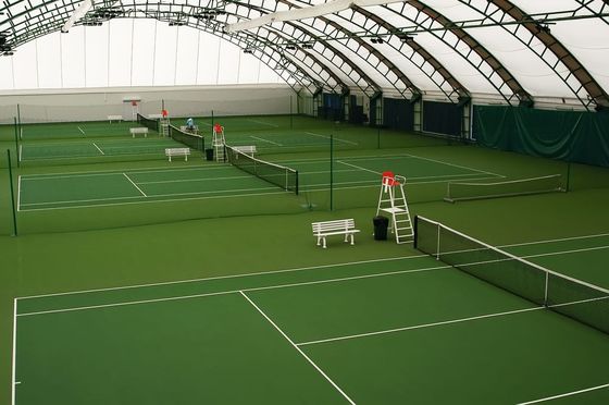 Aluminum Alloy Window Steel Fabricated Warehouse For Indoor Sport Court And Gymnasium Construction