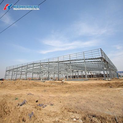 Q355B Steel Structure Industrial Warehouse Hangar with High Strength Bolts