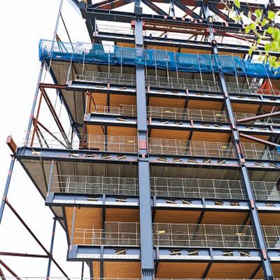 Prefabricated Steel Structure Building with Q235/Q345 Steel and Fire-resistant Materials for 20-50 Years Service Life