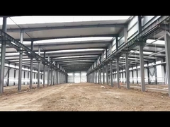 industrial steel structure workshop inner view